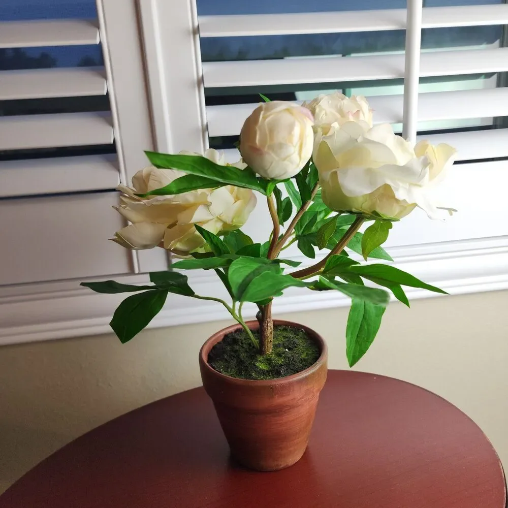Artificial Faux Soft Touch Flower Plant in Pot Indoor Home Decoration